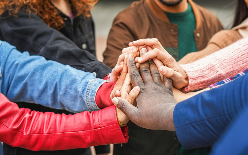 hands together
