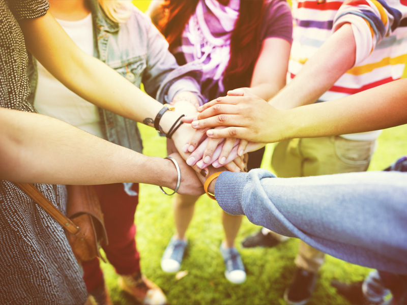 hands together